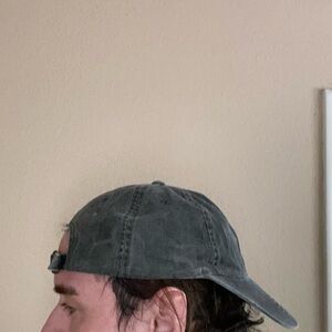 Brandy Melville grey hat SnapBack grunge y2k cap streetwear retro punk headwear